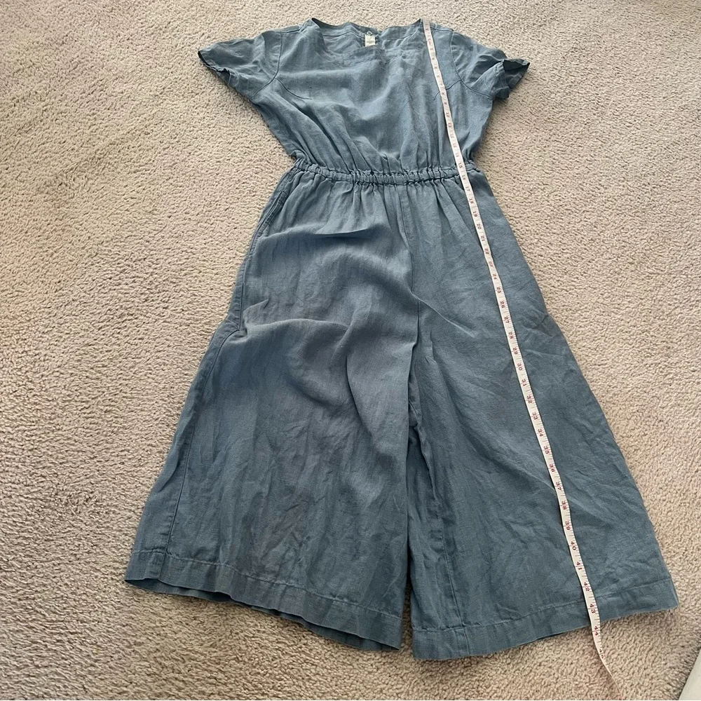 notPERFECTLINEN Light Blue Linen Jumpsuit - Picture 10 of 10